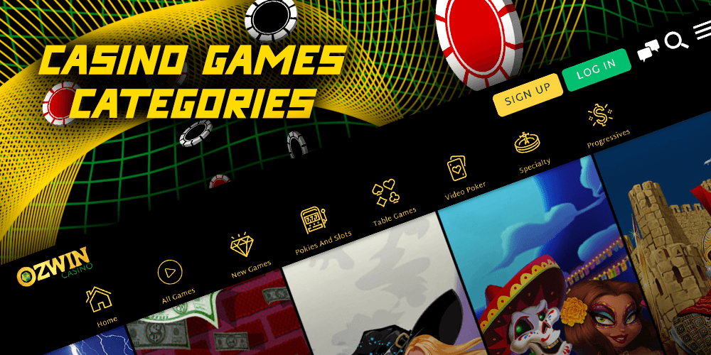 Casino Games Categories at Ozwin Casino