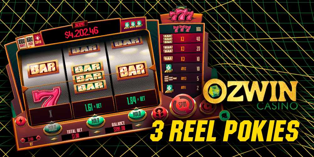 3 reel pokies at Ozwin Casino